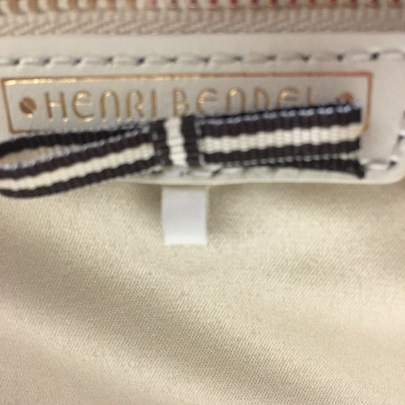 Henri Bendel Small Snakeskin Handbag Metallic Gold Faux Leather Evening Party - Picture 9 of 10